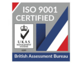 ISO 9001 Certified Logo UKAS approved